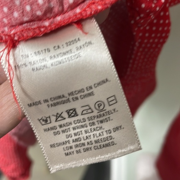ANTHROPOLOGIE Maeve Matilda Red Polkadot Buttoned Blouse - Picture 8 of 8
